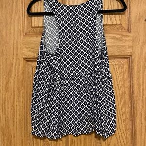 Navy and white tank top size small